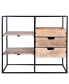 Фото #3 товара 35" Modern Glass Table, Storage, Drawers, Metal Frame