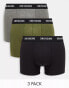 ONLY & SONS 3 pack trunks in multi with black waistband Зеленый, S - W30 - фото #1