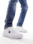 Фото #1 товара Tommy Jeans retro basket trainers in white