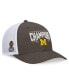Фото #2 товара Men's Heather Charcoal Michigan Wolverines College Football Playoff 2023 National Champions Structured Trucker Adjustable Hat