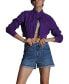 ფოტო #1 პროდუქტის Women's Mini Cropped Racer Jacket