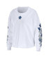 Women's White Toronto Maple Leafs Celebration Cropped Long Sleeve T-shirt Белый, S - фото #3