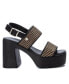 ფოტო #3 პროდუქტის Women's Heeled Sandals, Black With Brown Accent