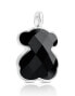 Silver teddy bear pendant with onyx Icon Color 1000146200