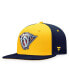 Фото #3 товара Branded Men's Gold/Navy Nashville Predators Authentic Pro Special Edition Snapback Hat