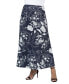 ფოტო #4 პროდუქტის Plus Size Elastic Waist Ankle Maxi Skirt