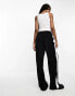 ASOS DESIGN Tall pull on trouser with contrast panel in black