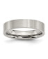 ფოტო #1 პროდუქტის Stainless Steel Brushed 5mm Flat Band Ring