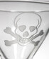 Skull and Cross Bones Martini 10Oz - Set Of 4 Glasses