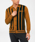 Фото #1 товара Men's Full Button Front Stripe Sweater
