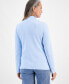 ფოტო #2 პროდუქტის Petite Mock-Neck Cotton Long-Sleeve T-Shirt, Created for Macy's