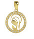 Фото #1 товара Gold pendant with zircons Madonna 14/641.153ZIR