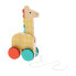 Фото #1 товара PETIT COLLAGE Giraffe On-The-Go Wooden Pull Toy