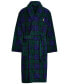 ფოტო #5 პროდუქტის Men's Microfiber Plaid Shawl Collar Robe