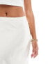 Hollister satin midaxi skirt in cream