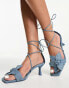 Фото #8 товара Stradivarius 00s flower applique heel in denim