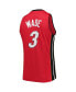 Фото #2 товара Men's Dwyane Wade Red Miami Heat Big and Tall Hardwood Classics 2005-06 Swingman Jersey