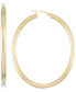 ფოტო #1 პროდუქტის Polished Hoop Earrings in 18k Gold over Sterling Silver