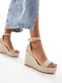 Steve Madden Upstage espadrille wedges in blush leather