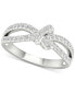 Lab Grown Diamond Knot Ring (1/2 ct. t.w.) in Sterling Silver