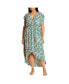 ფოტო #1 პროდუქტის Plus Size Ditsy Wrap Dress