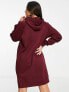 Фото #2 товара Threadbare Tall Quinn hoodie mini dress in deep wine