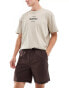 Jack & Jones linen mix pull on short in brown Sealbraun, XL - Waist 96 cm - фото #4