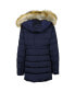 Women's Heavyweight Parka Coat with Detachable Faux Fur Hood