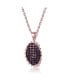 Фото #2 товара Sterling Silver Cubic Zirconia Oval Shaped Pendant