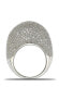 ფოტო #2 პროდუქტის Suzy Levian Sterling Silver Cubic Zirconia Oversized Pave Puff Ring
