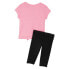 Puma TwoPiece Crew Neck Short Sleeve T-Shirt & Capri Leggings Set Toddler Girls
