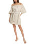 Фото #1 товара Beulah Off-The-Shoulder Linen-Blend Mini Dress Women's