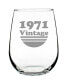 Фото #1 товара Vintage-Like 1971 52nd Birthday Gifts Stem Less Wine Glass, 17 oz