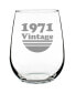 Vintage-Like 1971 52nd Birthday Gifts Stem Less Wine Glass, 17 oz - фото #1