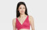 Фото #2 товара Auden Women's Rose Pink Adjustable Straps V-Neck Wireless Bralette Bra Size XXL