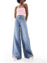 Фото #5 товара ASOS DESIGN Tall soft wide leg jean in mid blue