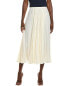 Фото #1 товара Oscar De La Renta Pleated Silk A-Line Skirt Women's