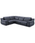 Фото #1 товара Daisley 4-Pc. Leather "L" Shaped Sectional Sofa with 2 Power Recliners