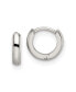 ფოტო #1 პროდუქტის Stainless Steel Polished Endless Hinged Hoops Earrings