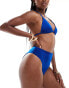 ASOS DESIGN Maya mix & match high leg high waist bikini bottom in blue