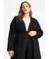 ფოტო #2 პროდუქტის Plus Size Long Belted Cardigan