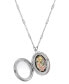 Фото #2 товара 2028 flower Silver-tone oval Multicolor Rose Necklace