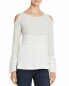 Фото #1 товара Design History Women's Cold Shoulder Sweater White Gray XL