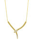 ფოტო #1 პროდუქტის 14K Gold-Plated Crystal Wrap Snake Necklace