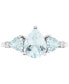 ფოტო #3 პროდუქტის Aquamarine (1-7/8 ct. t.w.) & Diamond (1/20 ct. t.w.) Ring in 14k White Gold