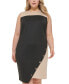 Фото #3 товара Plus Size Colorblocked Jersey Dress