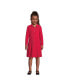 Little Girls School Uniform Long Sleeve Mesh Pleated Polo Dress