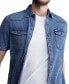 Фото #5 товара Men's Somba Short-Sleeve Denim Shirt