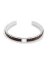 Men's Braided Brown Leather and Stainless Steel Bracelet