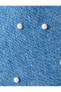 Фото #3 товара Брюки джинсовые с камнями Koton Taşlı стандартной посадки с широкими штанинами - 4SAL40181MD Светлый индиго